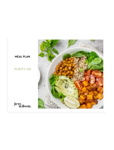Meal plan, healthy food in a bowl